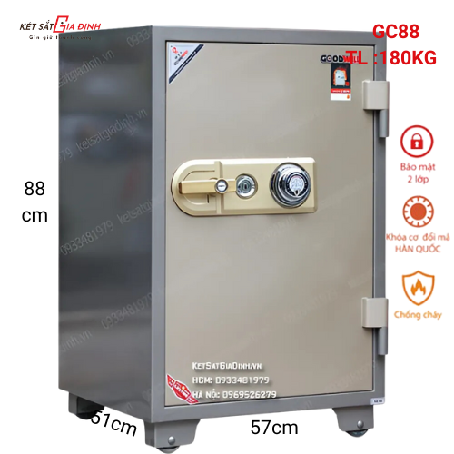 Két sắt Goodwill GC88 khóa cơ định vị báo động