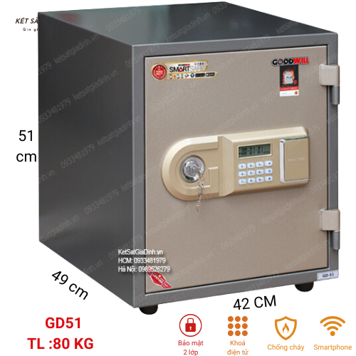 Két sắt thông minh Goodwill GD51-SMS