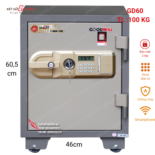Két sắt thông minh Goodwill GD60-SMS