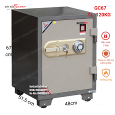 Két sắt Goodwill GC67 khóa cơ đổi mã báo động