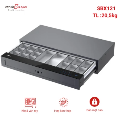 Két sắt Philips SBX121-1CO két ngăn kéo, vân tay điện tử 