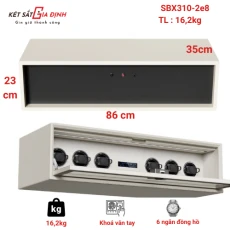 Tủ đồng hồ 6 ngăn thông minh Philips SBX310-2E8 khoá vân tay 16,2kg