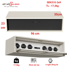 Tủ đồng hồ 6 ngăn thông minh Philips SBX310-2E9 khoá vân tay 17,3kg