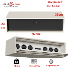 Tủ đồng hồ 6 ngăn thông minh Philips SBX310-2E7 khoá vân tay