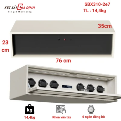 Tủ đồng hồ 6 ngăn thông minh Philips SBX310-2E7 khoá vân tay