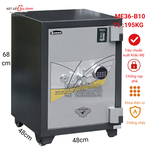 Két sắt thân dày 10ly Samurai ME36-B10 mã điện tử