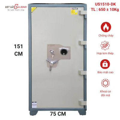 Két sắt xuất khẩu chính hãng WELKO US1510-DK khoá cơ đổi mã