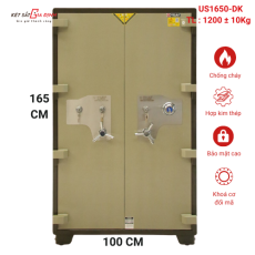 Két sắt xuất khẩu chính hãng WELKO US1650-DK khoá cơ đổi mã, 2 cánh