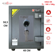 Két sắt xuất khẩu chính hãng WELKO US62-DK khoá cơ đổi mã