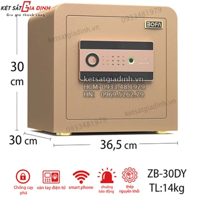 Két sắt mini nhập khẩu Bofa ZB-30DY khóa vân tay điện tử