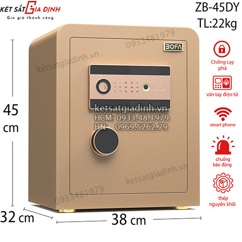 Két sắt nhập khẩu Bofa ZB-45DY khóa vân tay điện tử