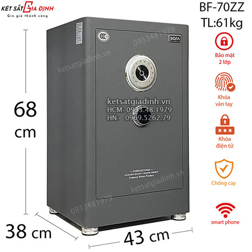 Két sắt vân tay điện tử Bofa BF-70ZZ