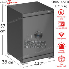 Két sắt nhập khẩu Philips SBX602-5CU vân tay điện tử