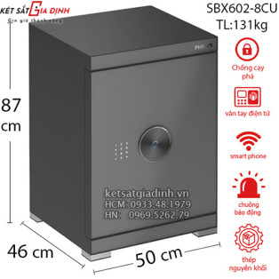 Két sắt nhập khẩu Philips SBX602-8CU vân tay điện tử