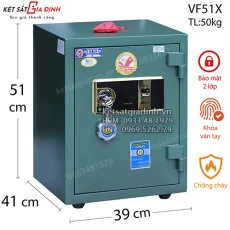 Két sắt Việt Tiệp VF51 xanh vân tay