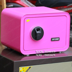 Két sắt mini vân tay màu hồng AifeiBao D25-P