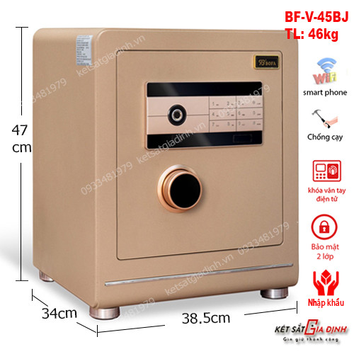 Két sắt Bofa BF-V-45BJ vân tay điện tử, tích hợp quản lý bằng điện thoại