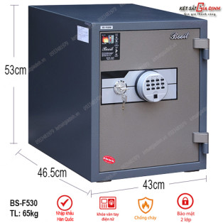 Két sắt nhập khẩu Booil BS-F530W vân tay điện tử