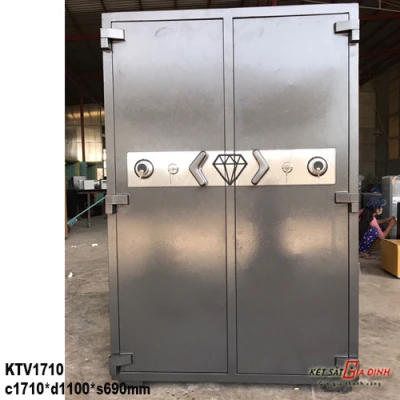 Két sắt đặt hàng tiệm vàng KTV1710-2K hai cửa riêng biệt