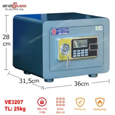 Két sắt Việt Tiệp siêu cường VE3207 điện tử báo động - Model mới