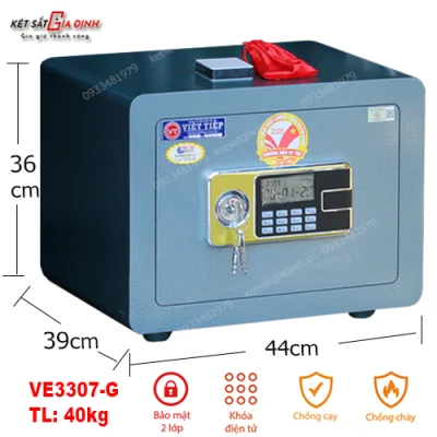 Két sắt Việt Tiệp siêu cường VE3307 điện tử báo động - Model mới