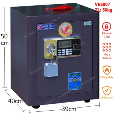 Két sắt siêu cường VE5007 điện tử màu nâu - Model mới