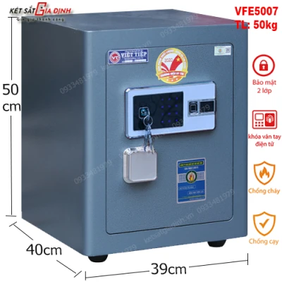 Két sắt Việt Tiệp siêu cường VFE5007 vân tay mã số - Model mới
