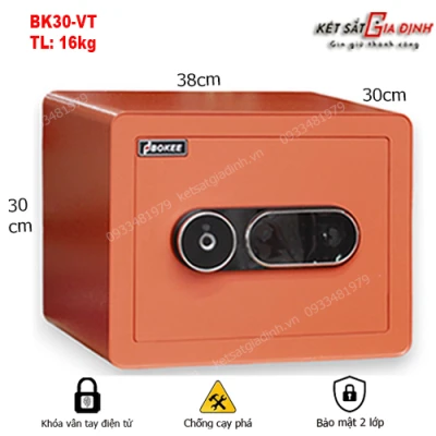 Két sắt mini Bokee BK30-VT vân tay mã số thông minh