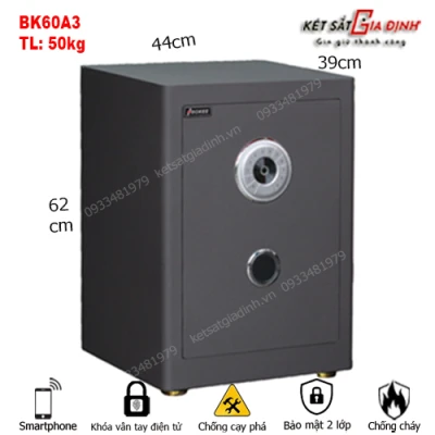 Két sắt Bokee BK60A3 vân tay mã số tích hợp app thông minh