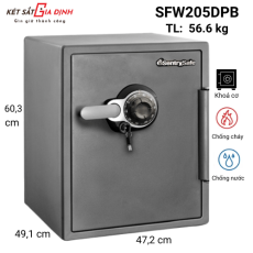 Két sắt Sentry Safe SFW205DPB khoá cơ